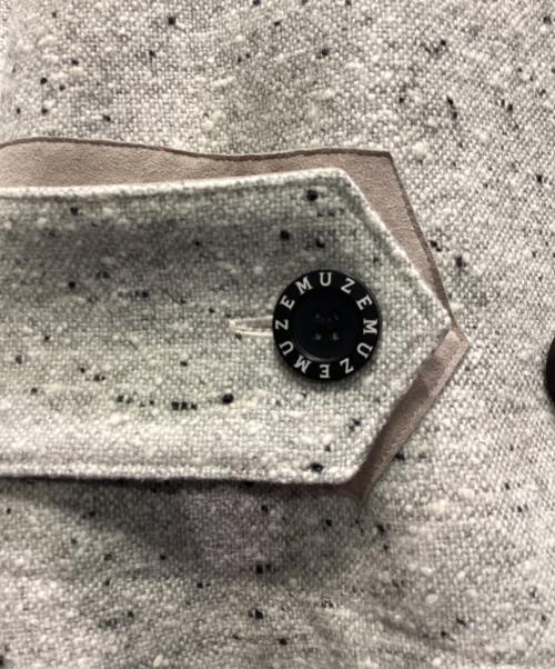 MUZE TURQUOISE LABEL（ミューズ ターコイズ レーベル）MUZE TURQUOISE LABEL (ミューズ ターコイズ レーベル) OVERSIZED BIG WOOL BLOUSON グレー サイズ:2の古着・服飾アイテム