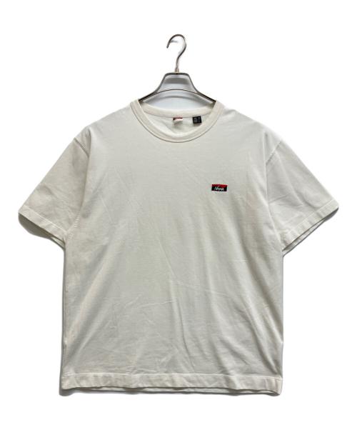 NANGA（ナンガ）NANGA (ナンガ) NANGA ECO HYBRID BOX LOGO EMBROIDERY TEE ホワイト サイズ:JPN XL USA L EUR Lの古着・服飾アイテム