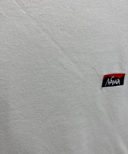 NANGA（ナンガ）NANGA (ナンガ) NANGA ECO HYBRID BOX LOGO EMBROIDERY TEE ホワイト サイズ:JPN XL USA L EUR Lの古着・服飾アイテム