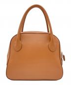 MAISON CANAUメゾンカナウ）の古着「SMOOTH ROUND BOSTON バッグ」｜ブラウン