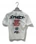 stussy (ステューシー) FUTURA LABORATORIES (フューチュラ ラボラトリーズ) 00s ワールドツアーTシャツ ホワイト サイズ:S：10000円