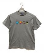 stussyステューシー）の古着「90ｓ WORLD CLOCK Tee」｜グレー