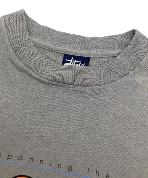 stussy（ステューシー）stussy (ステューシー) 90ｓ WORLD CLOCK Tee グレー サイズ:Mの古着・服飾アイテム