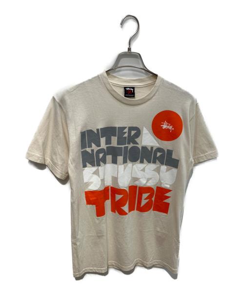 stussy（ステューシー）stussy (ステューシー) 00ｓINTERNATIONAL TRIBE Tee アイボリー サイズ:Mの古着・服飾アイテム