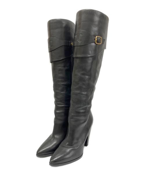 CELINE（セリーヌ）CELINE (セリーヌ) ライディングブーツ ブラック サイズ:39の古着・服飾アイテム