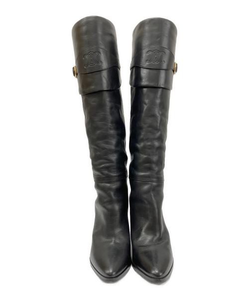 CELINE（セリーヌ）CELINE (セリーヌ) ライディングブーツ ブラック サイズ:39の古着・服飾アイテム