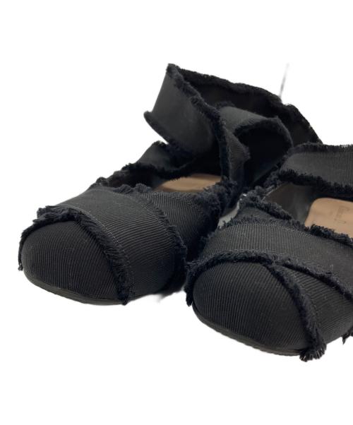 Christian Dior（クリスチャン ディオール）Christian Dior (クリスチャン ディオール) アンクルストラップバレエシューズ ブラック サイズ:38 1/2の古着・服飾アイテム