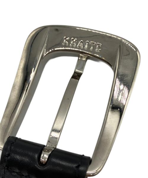 KHAITE（ケイト）KHAITE (ケイト) ベニーベルトスタッドアップリケ付き ブラックの古着・服飾アイテム