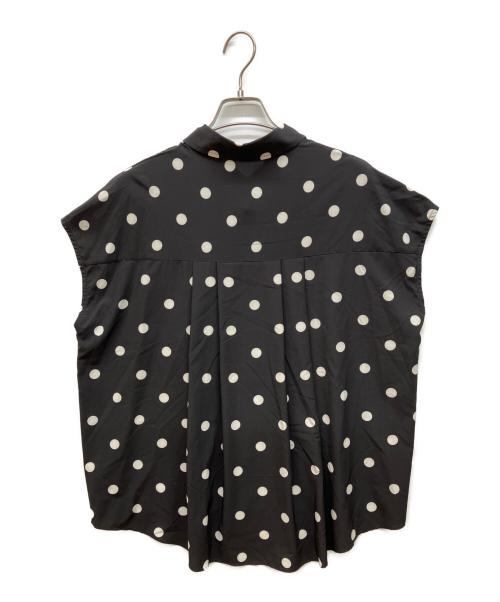 Spick and Span（スピック＆スパン）Spick and Span (スピック＆スパン) ドットフレンチスリーブブラウス ブラック サイズ:Freeの古着・服飾アイテム