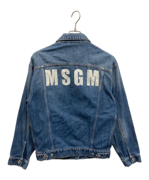 MSGM（エムエスジーエム）MSGM (エムエスジーエム) バックロゴデニムジャケット ブルー サイズ:38の古着・服飾アイテム