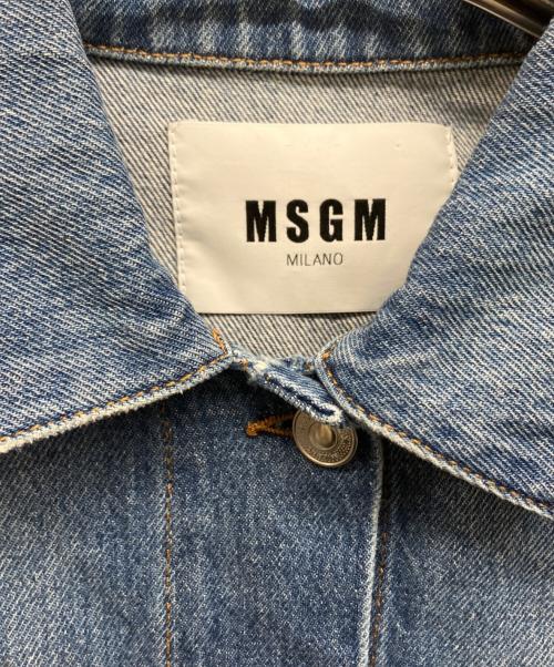 MSGM（エムエスジーエム）MSGM (エムエスジーエム) バックロゴデニムジャケット ブルー サイズ:38の古着・服飾アイテム