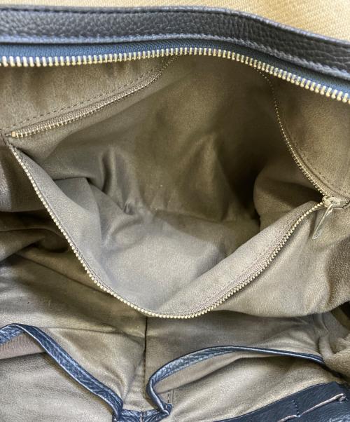 PELLE MORBIDA（ペッレモルビダ）PELLE MORBIDA (ペッレモルビダ) キャンバスレザーボストンバッグ アイボリー×ネイビーの古着・服飾アイテム