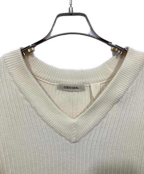 COCODEAL（ココディール）COCODEAL (ココディール) ビッグニット×チュールワンピース アイボリー サイズ:2の古着・服飾アイテム