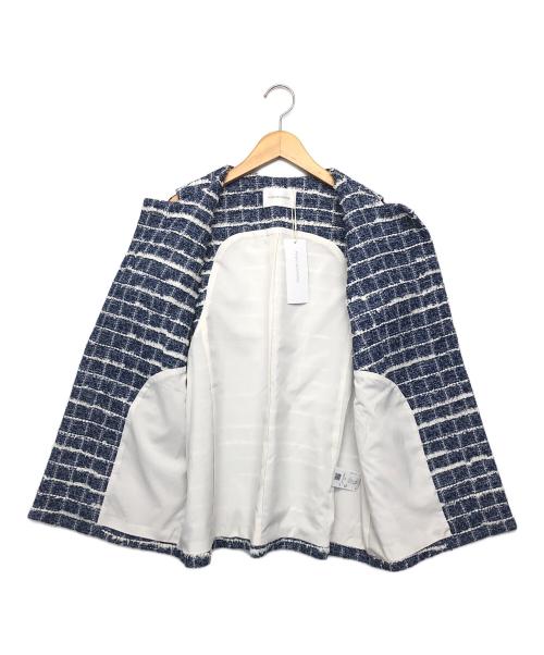 Pinky & Dianne（ピンキーアンドダイアン）Pinky & Dianne (ピンキーアンドダイアン) ツイードジレ　25SS ブルー サイズ:36 未使用品の古着・服飾アイテム