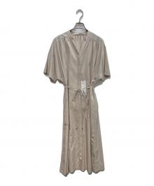 LAUTRE AMONT（ロートレアモン）の古着「キーホールリラクシーワンピース　3101-42023」｜ベージュ