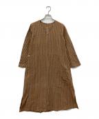USAATOウサト）の古着「ストライプワンピース」｜ブラウン
