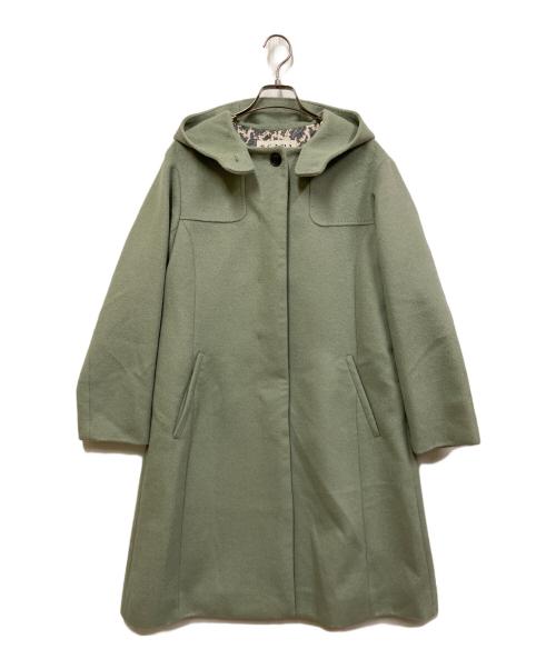 SCAPA（スキャパ）SCAPA (スキャパ) アンゴラウール フーデッドコート グリーン サイズ:SIZE 38の古着・服飾アイテム