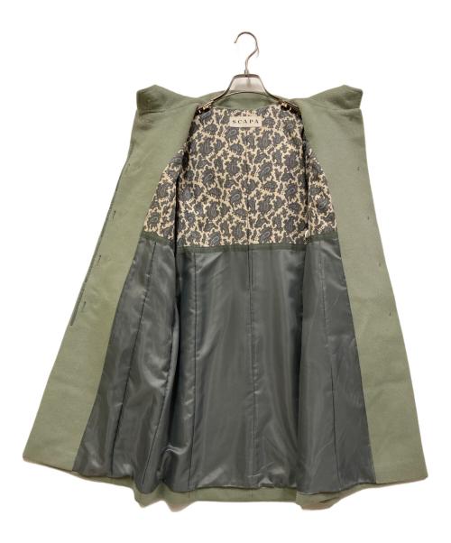 SCAPA（スキャパ）SCAPA (スキャパ) アンゴラウール フーデッドコート グリーン サイズ:SIZE 38の古着・服飾アイテム