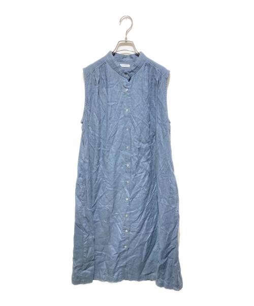 fog linen work（フォグリネンワーク）fog linen work (フォグリネンワーク) ノースリーブリネンワンピース グレー サイズ:FREEの古着・服飾アイテム