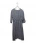 fog linen work（フォグリネンワーク）の古着「リネンチェックワンピース」｜ネイビー×ホワイト