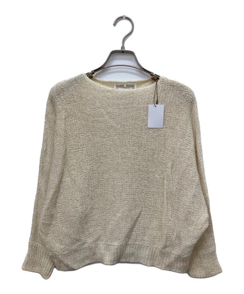 BEARDSLEY（ビアズリー）BEARDSLEY (ビアズリー) テープヤーンドルマンニット アイボリー サイズ:Freeの古着・服飾アイテム
