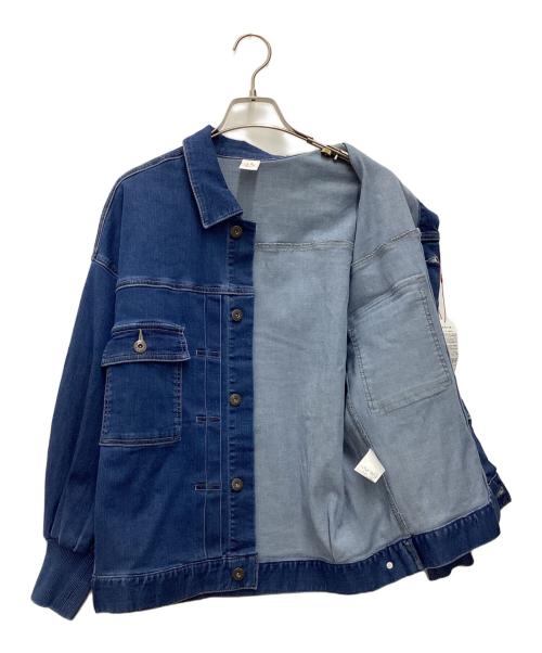 FRIPIER（フリピエ）FRIPIER (フリピエ) 袖パフGジャン ブルー サイズ:SIZE Freeの古着・服飾アイテム