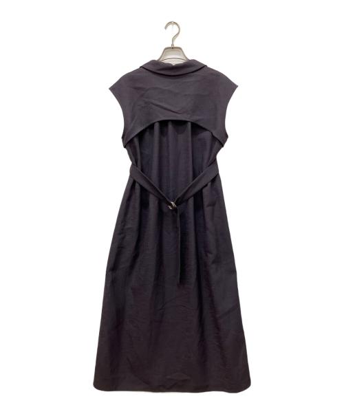 PUBLIC TOKYO（パブリックトウキョウ）PUBLIC TOKYO (パブリックトウキョウ) リネンライクテーラードジレワンピース グレー サイズ:Freeの古着・服飾アイテム