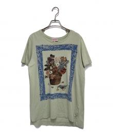 Vivienne Westwood RED LABEL（ヴィヴィアンウエストウッドレッドレーベル）の古着「フラワープリントTシャツ」｜ライトグリーン