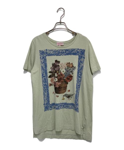Vivienne Westwood RED LABEL（ヴィヴィアンウエストウッドレッドレーベル）Vivienne Westwood RED LABEL (ヴィヴィアンウエストウッドレッドレーベル) フラワープリントTシャツ ライトグリーン サイズ:2の古着・服飾アイテム