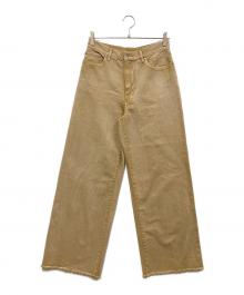 Spick and Span（スピック＆スパン）の古着「ガーメントダイルーズフィットパンツ」｜ベージュ