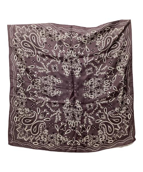 manipuri（マニプリ）manipuri (マニプリ) シルクスカーフ 65 ブラウンの古着・服飾アイテム