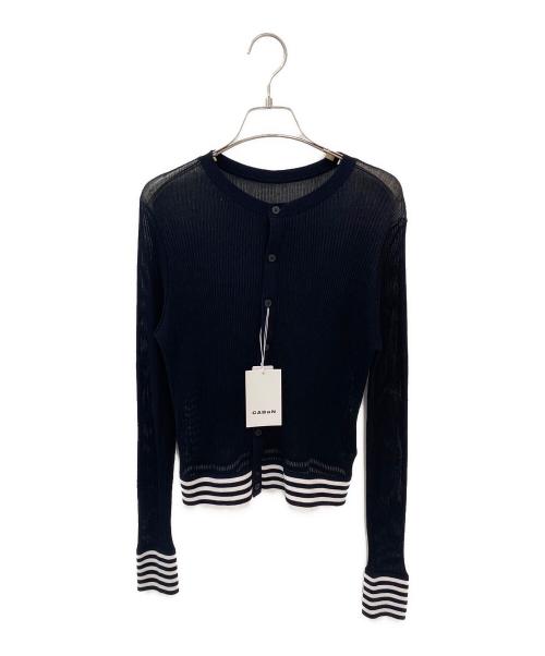 CABAN（キャバン）CABAN (キャバン) コットンナイロンリブ シアークルーネックカーディガン ブラック サイズ:Freeの古着・服飾アイテム