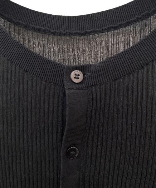 CABAN（キャバン）CABAN (キャバン) コットンナイロンリブ シアークルーネックカーディガン ブラック サイズ:Freeの古着・服飾アイテム