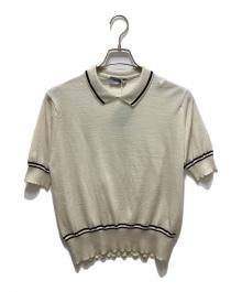 JOHN SMEDLEY（ジョンスメドレー）の古着「30Gメリノコットンポロニット」｜ナチュラル