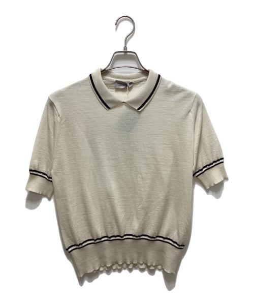 JOHN SMEDLEY（ジョンスメドレー）JOHN SMEDLEY (ジョンスメドレー) 30Gメリノコットンポロニット ナチュラル サイズ:Sの古着・服飾アイテム