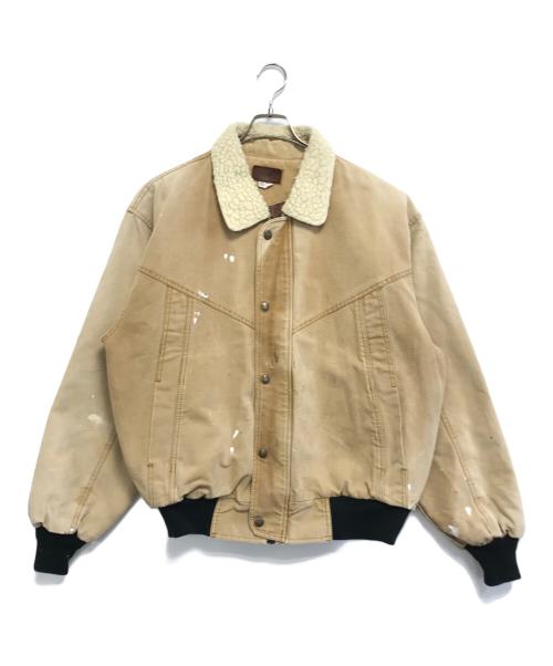 Wrangler（ラングラー）Wrangler (ラングラー) ダック地ワークジャケット ベージュ サイズ:Ⅼの古着・服飾アイテム