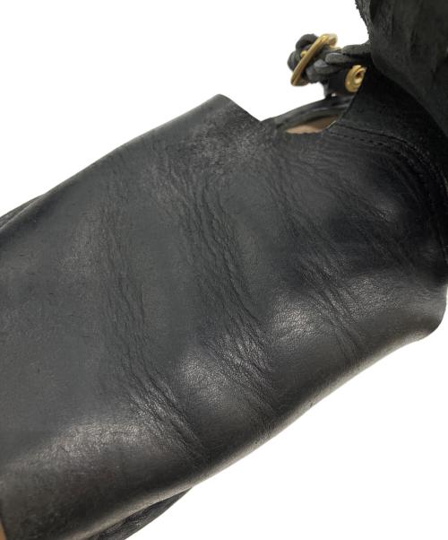 entoan（エントアン）entoan (エントアン) フリンジサンダル ブラック サイズ:23.5の古着・服飾アイテム