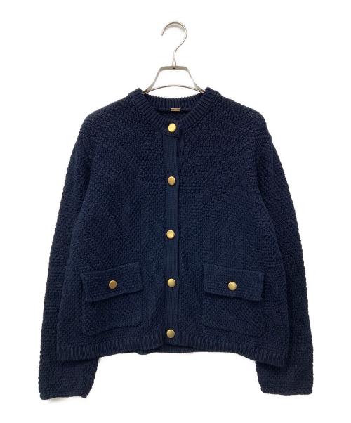 Mila Owen（ミラオーウェン）Mila Owen (ミラオーウェン) フラップポケット付金釦ニットカーディガン ネイビー サイズ:1の古着・服飾アイテム