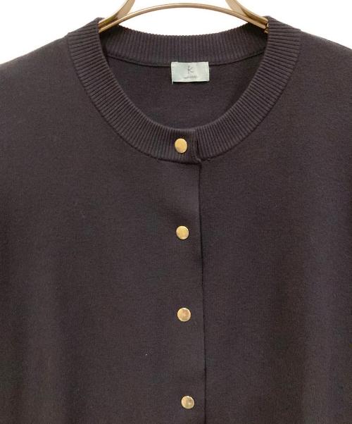 KUMIKYOKU（クミキョク）KUMIKYOKU (クミキョク) スムースラメニットブルゾン ネイビー サイズ:6の古着・服飾アイテム