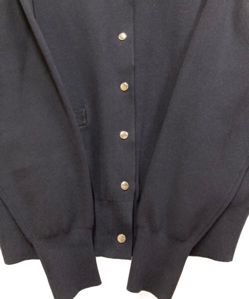 KUMIKYOKU（クミキョク）KUMIKYOKU (クミキョク) スムースラメニットブルゾン ネイビー サイズ:6の古着・服飾アイテム