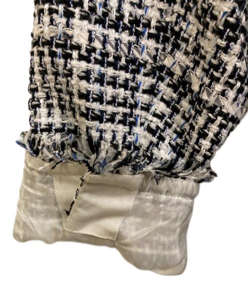 23区（ニジュウサンク）23区 (ニジュウサンク) ノーカラーツイードジャケット ネイビー サイズ:SIZE 50 未使用品の古着・服飾アイテム