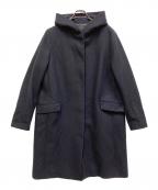icBアイシービー）の古着「Shell Melton フーデットコート」｜ネイビー