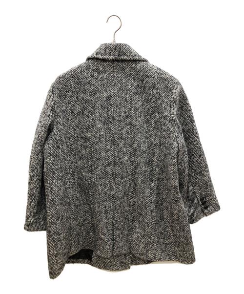 23区（ニジュウサンク）23区 (ニジュウサンク) Nepyarn Tweed ダブルブレストコート Moessmer ブラック サイズ:50 未使用品の古着・服飾アイテム