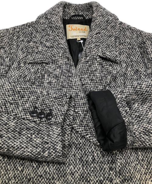 23区（ニジュウサンク）23区 (ニジュウサンク) Nepyarn Tweed ダブルブレストコート Moessmer ブラック サイズ:50 未使用品の古着・服飾アイテム