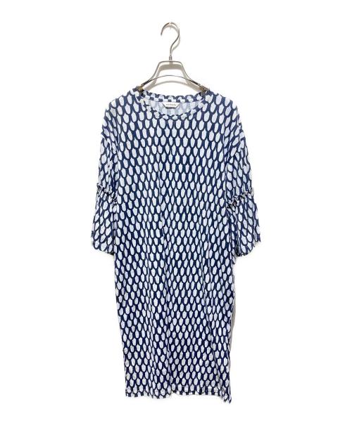 marimekko（マリメッコ）marimekko (マリメッコ) PIKKU SUOMU / GEODESIA DRESS ネイビー サイズ:Ｍの古着・服飾アイテム
