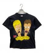 SoF Teeソフ ティー）の古着「90’s BEAVIS AND BUTT-HEAD Tシャツ　プリントTシャツ　シングルステッチ」｜ブラック
