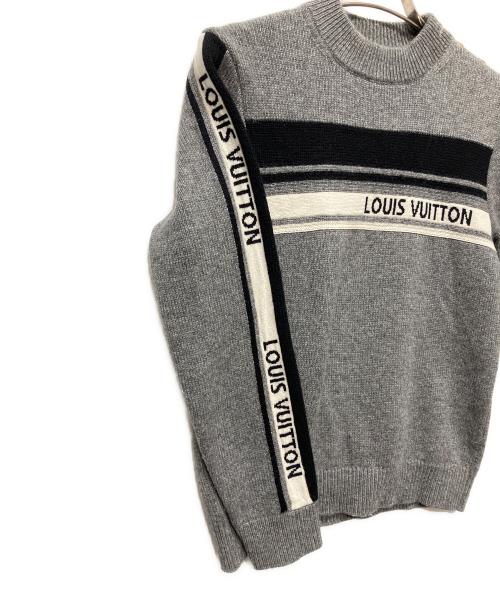 LOUIS VUITTON（ルイ ヴィトン）LOUIS VUITTON (ルイ ヴィトン) LVインタルシアシグネチャーニット　	RW191W LPX FGKL21 グレー サイズ:XSの古着・服飾アイテム