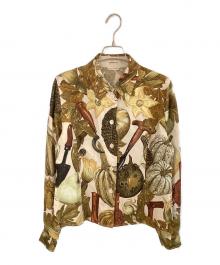 HERMES（エルメス）の古着「シルクプリントシャツ」｜ベージュ