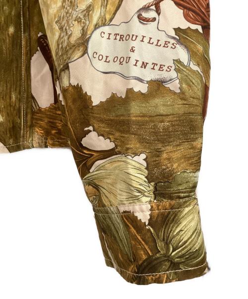 HERMES（エルメス）HERMES (エルメス) シルクプリントシャツ ベージュ サイズ:40の古着・服飾アイテム