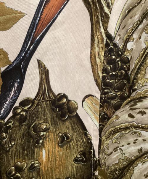 HERMES（エルメス）HERMES (エルメス) シルクプリントシャツ ベージュ サイズ:40の古着・服飾アイテム